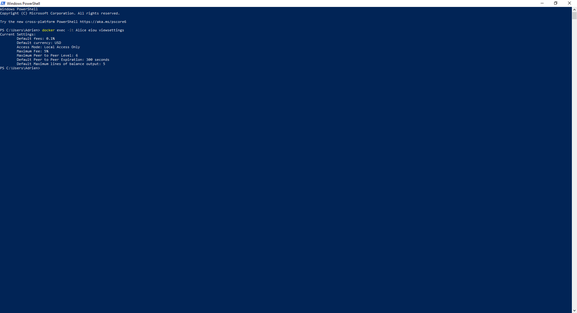 Tutorials config settings viewing your settings example