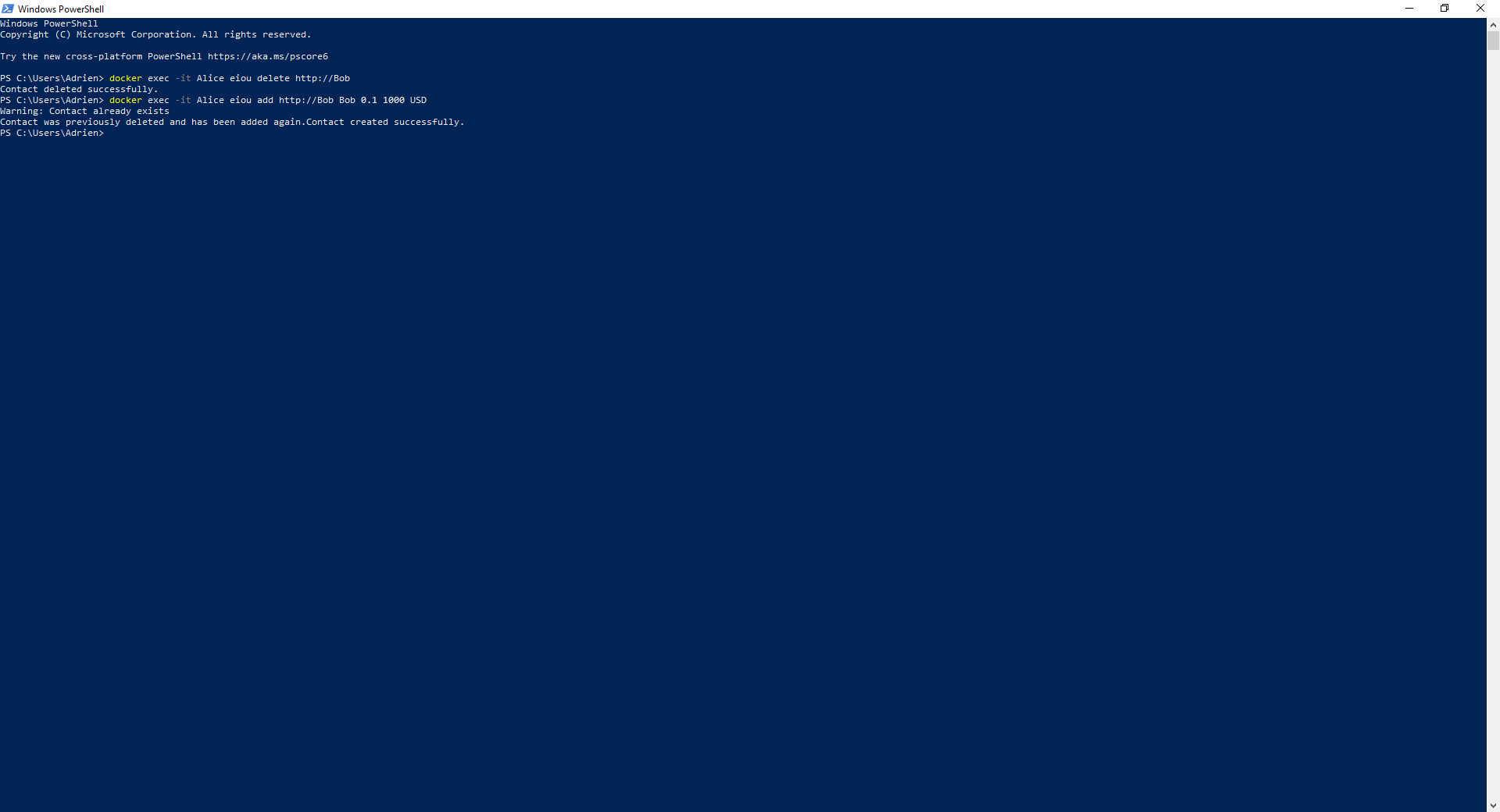 Tutorials contacts delete contact restore example